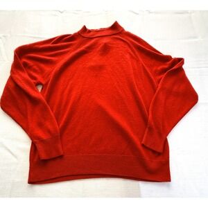Vintage‎ Designers Originals Red Mock Neck Sweater Luxelon Large 80s 90s